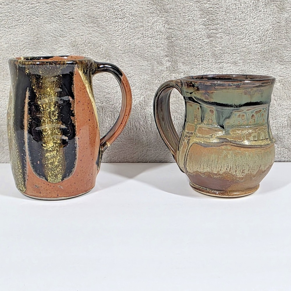 Stone Coffee Mugs Lot of 2 Unbranded - Picture 3 of 9